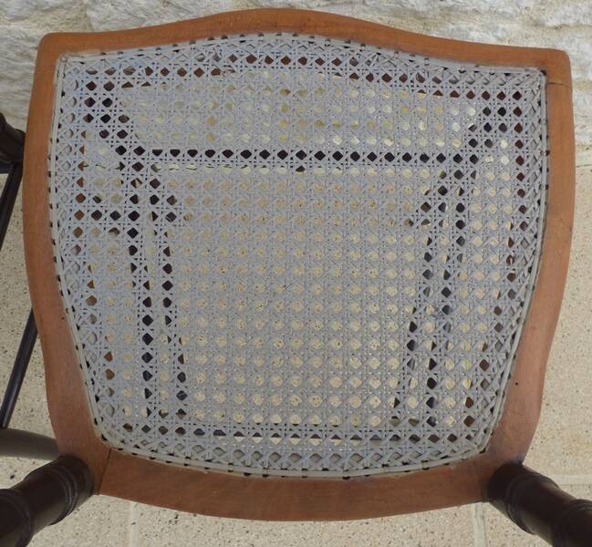 2 quality wooden caned chairs