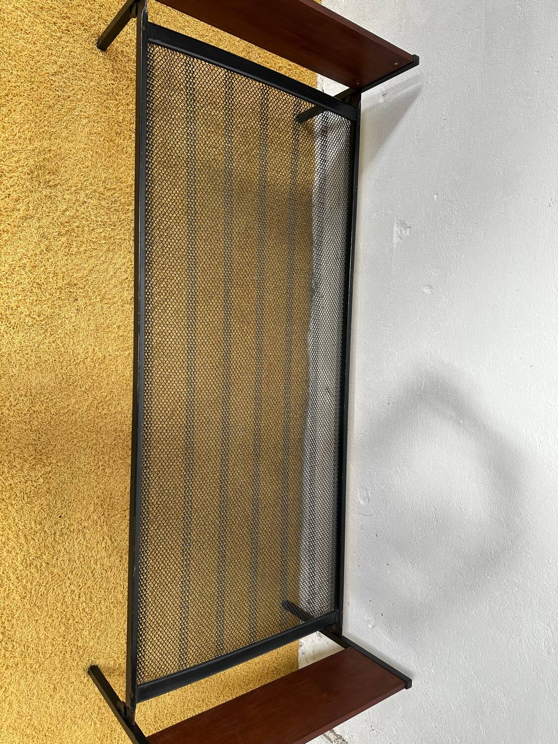 Daybed or Scandinavian single bed with teak veneer.