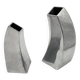 Pair of "Space Age" vases in aluminium cast – 1980s
