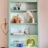 Green bookcase cabinet