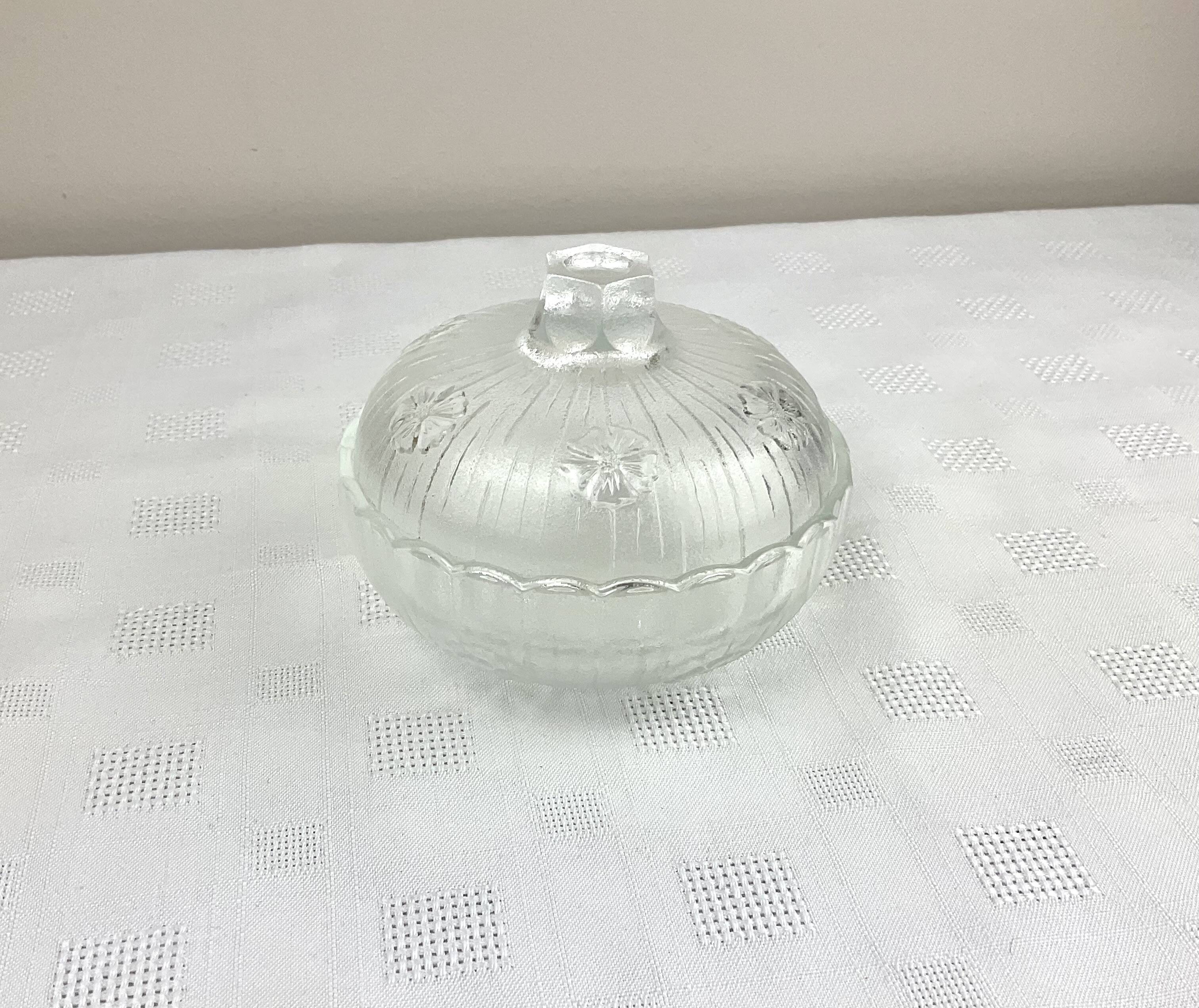 Glass sugar bowl made in Italy