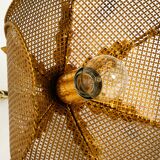 Beautiful rare 1980s Regency floral design brass ceiling lamp