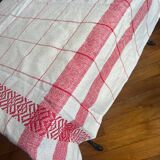 Vintage Finnish Finlayson red checkered tablecloth