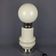 Murano glass table lamp by Nason, Birillo metal, Space Age design 1970.