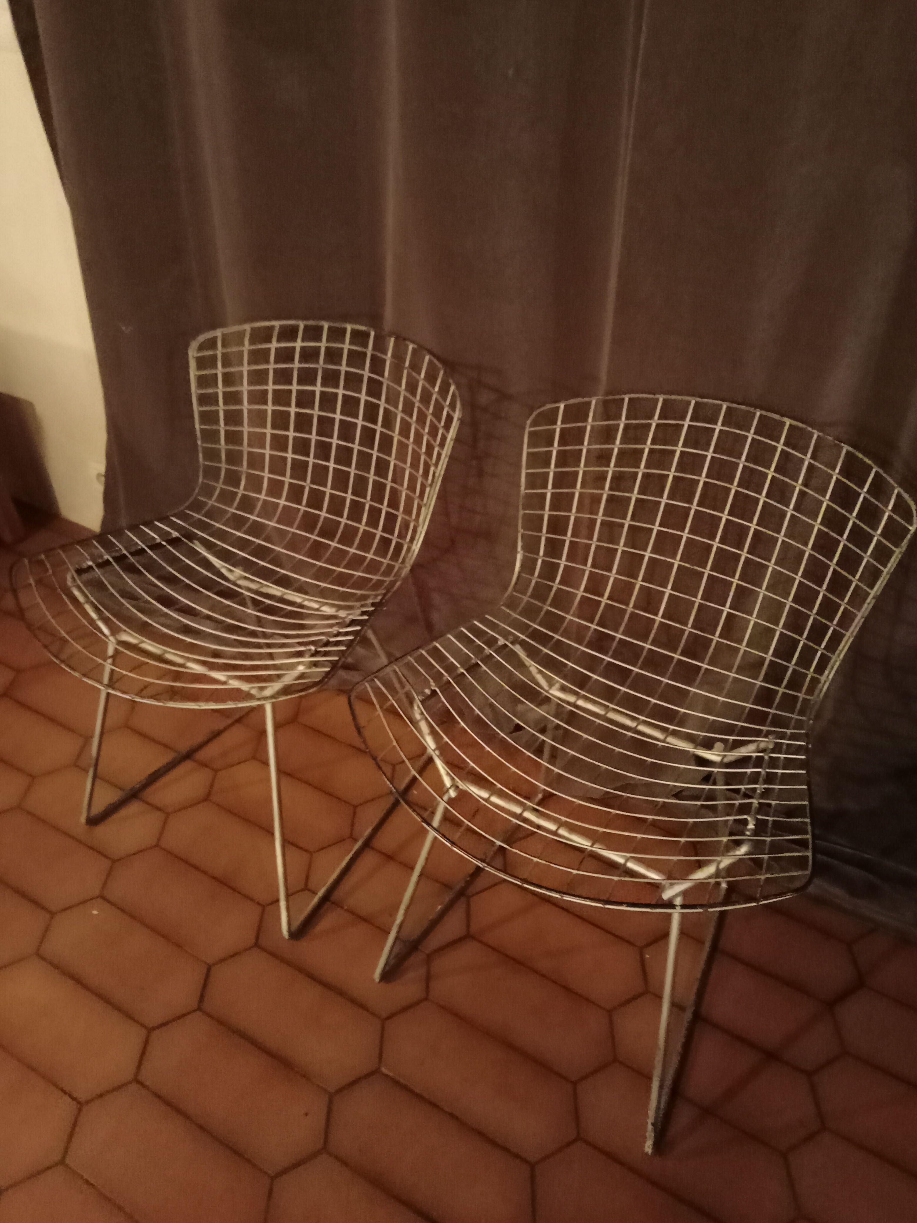 Pair of Harry Bertoia chairs, first edition 1950 Knoll