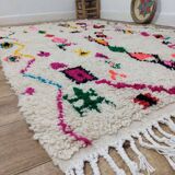 Handmade wool Berber rug 235 X 140 CM