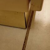 Eric Maville lacquered and brass bedside table