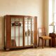Antique Art Deco display cabinet in mahogany veneer, Italy, 20th century