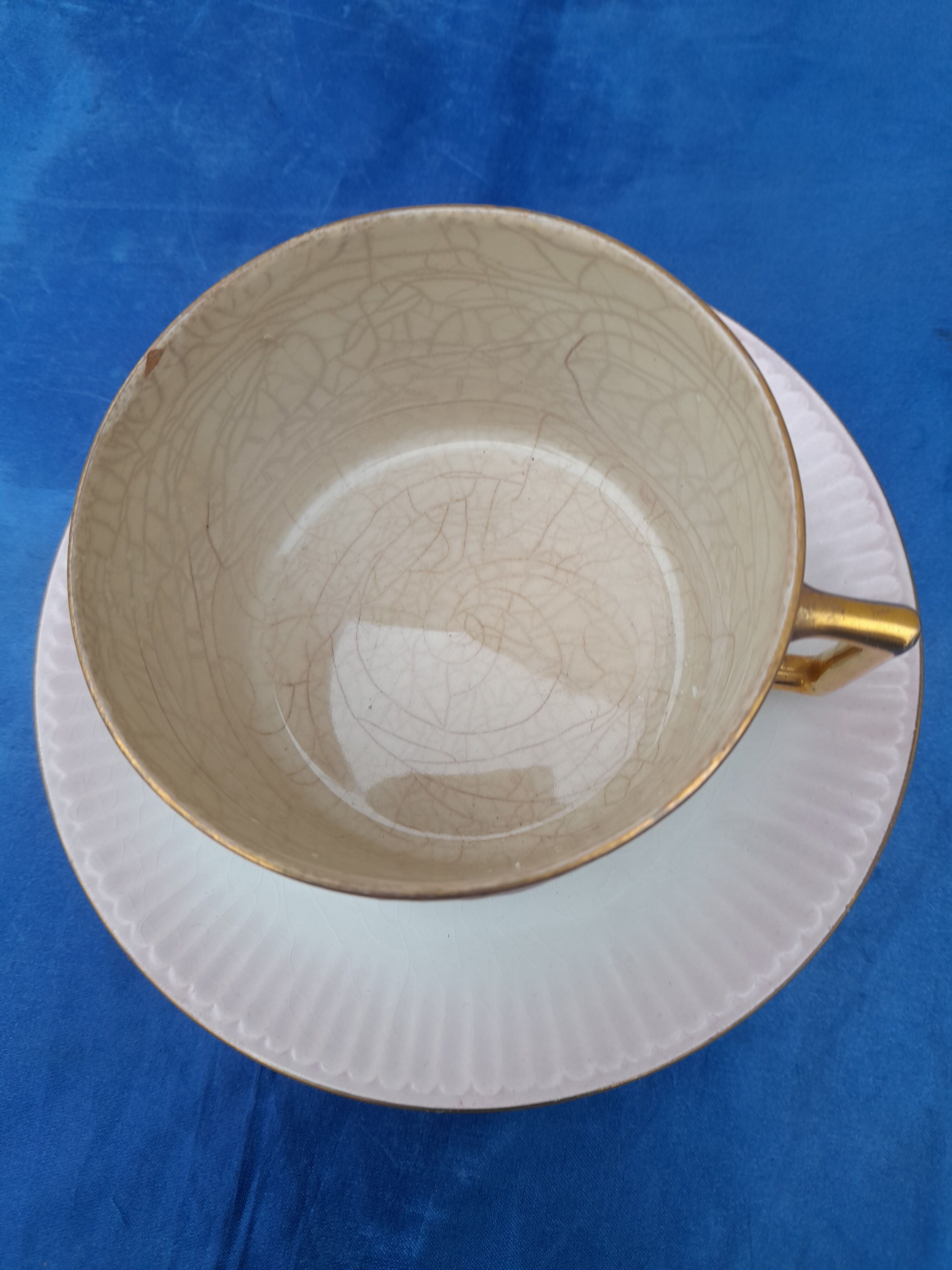 Tea cup with saucer in Earthenware K G Lunéville (Keller Guerin)