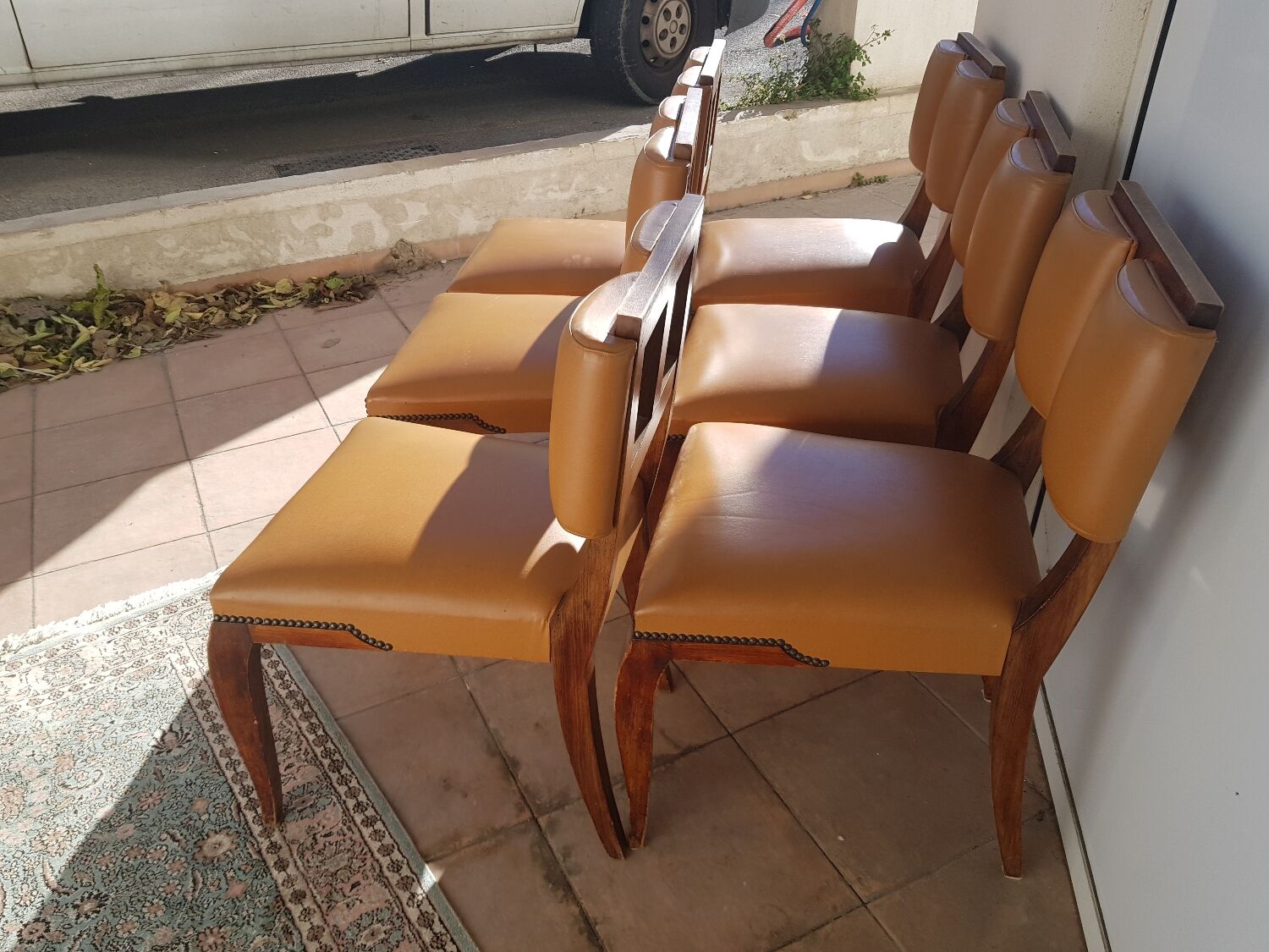 Set of six 1940s chairs