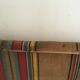 Paire de transats fin 1950 en toile de jute d'origine