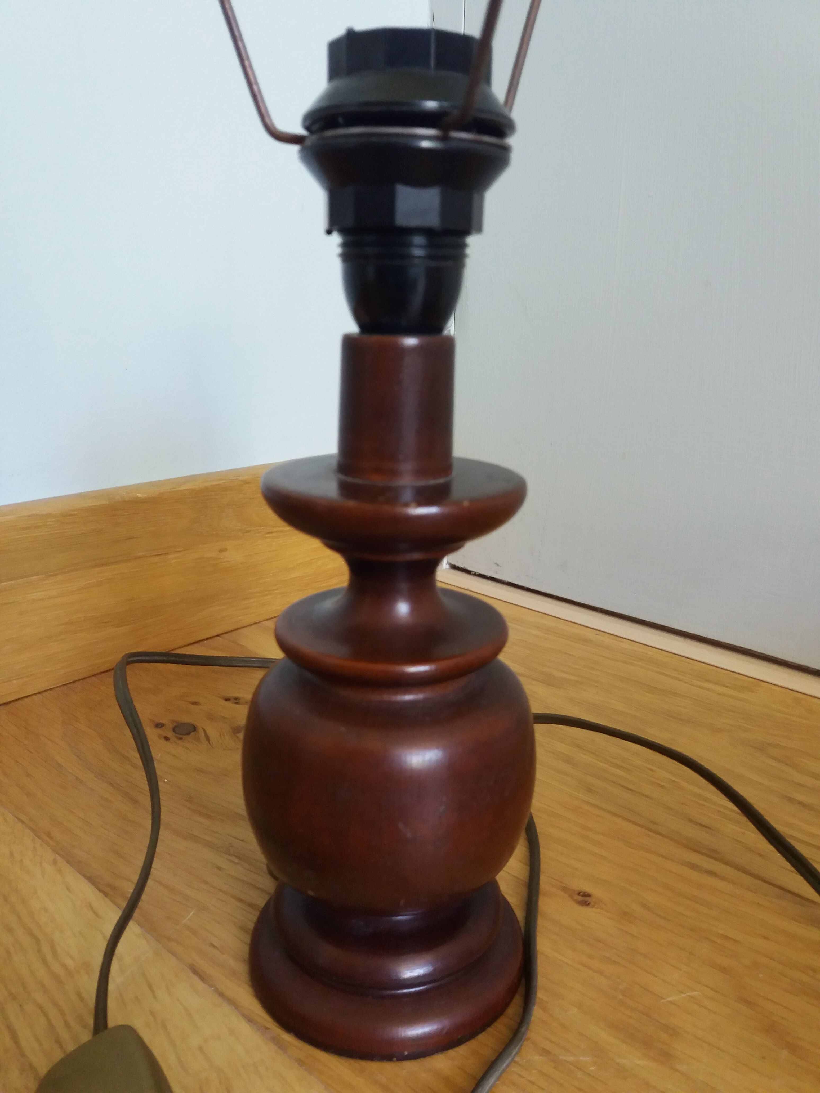 Bedside lamp turned wood