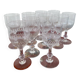 10 chiseled crystal port glasses