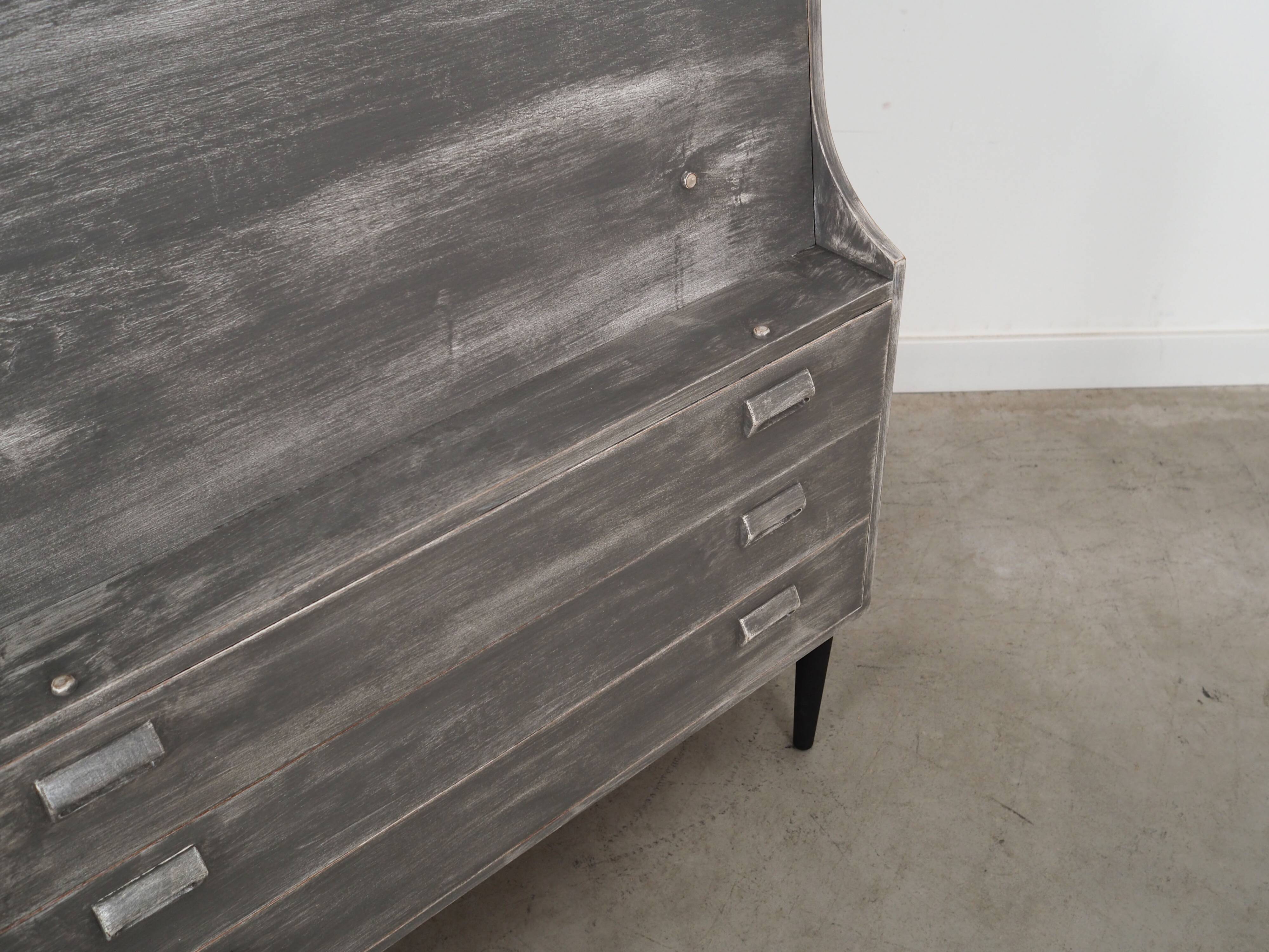 Secrétaire en frêne, design danois, années 1960, designer : Børge Mogensen, fabricant : Søborg Møbler