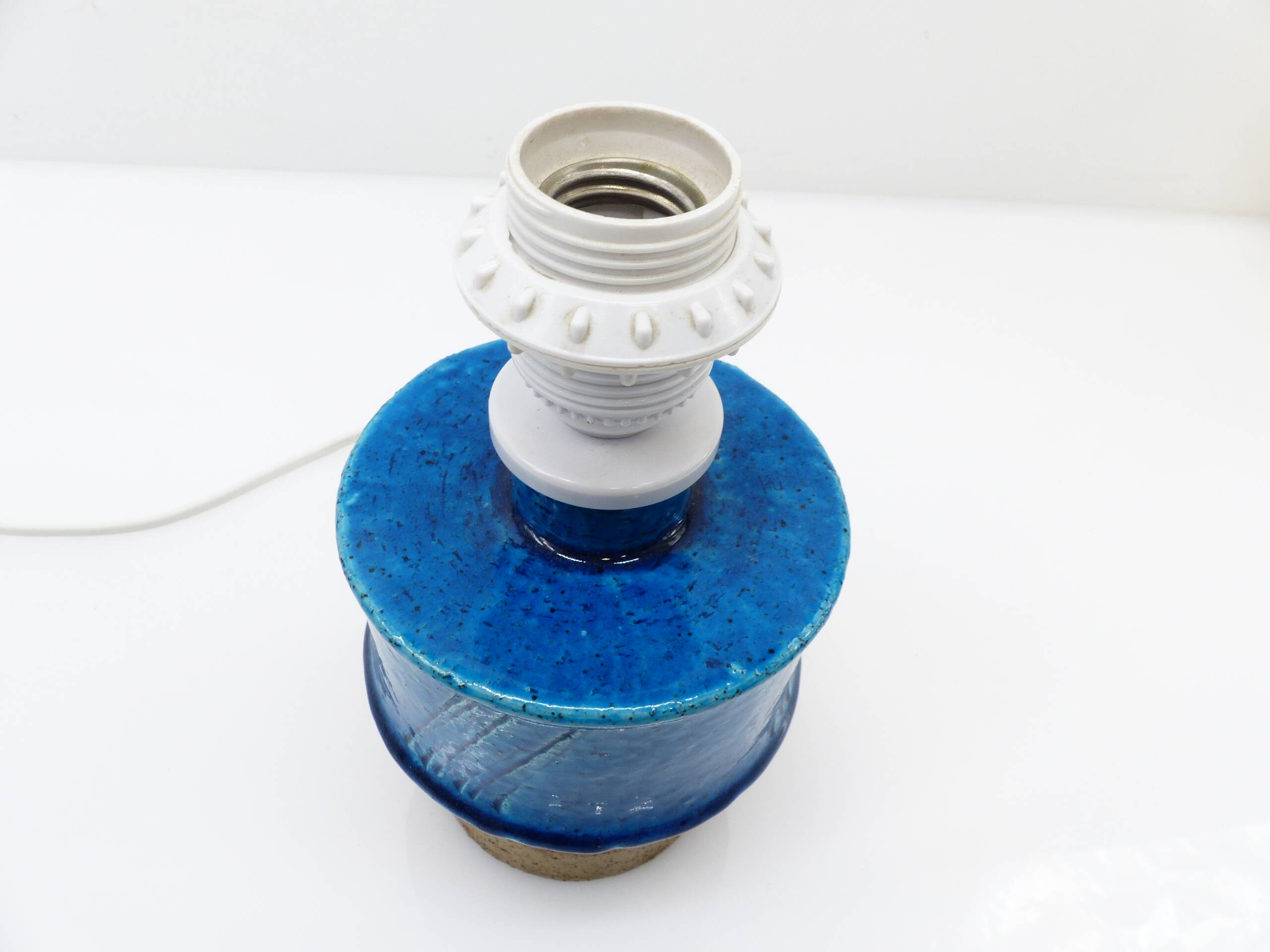 Lampe de table en grès bleu par Inger Persson pour Rörstrand, Suède, années