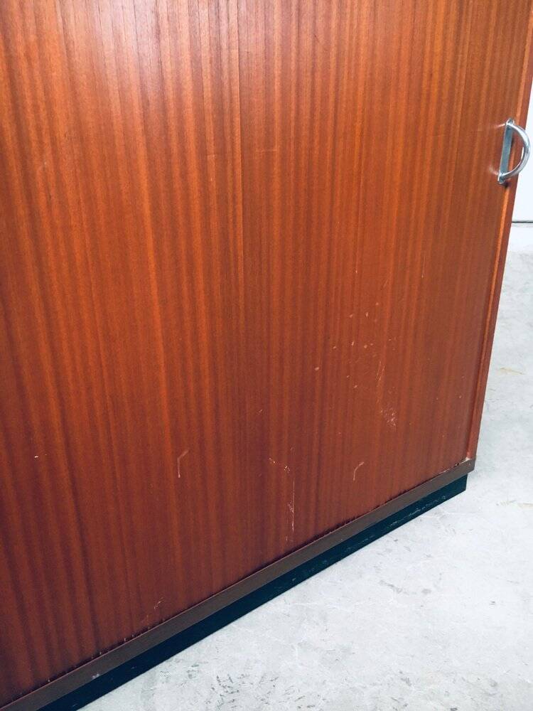 Mid-Century Modern Sliding Door Filing Cabinet, Belgium, 1960s