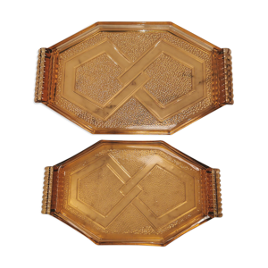 lot de 2 plats anciens - art