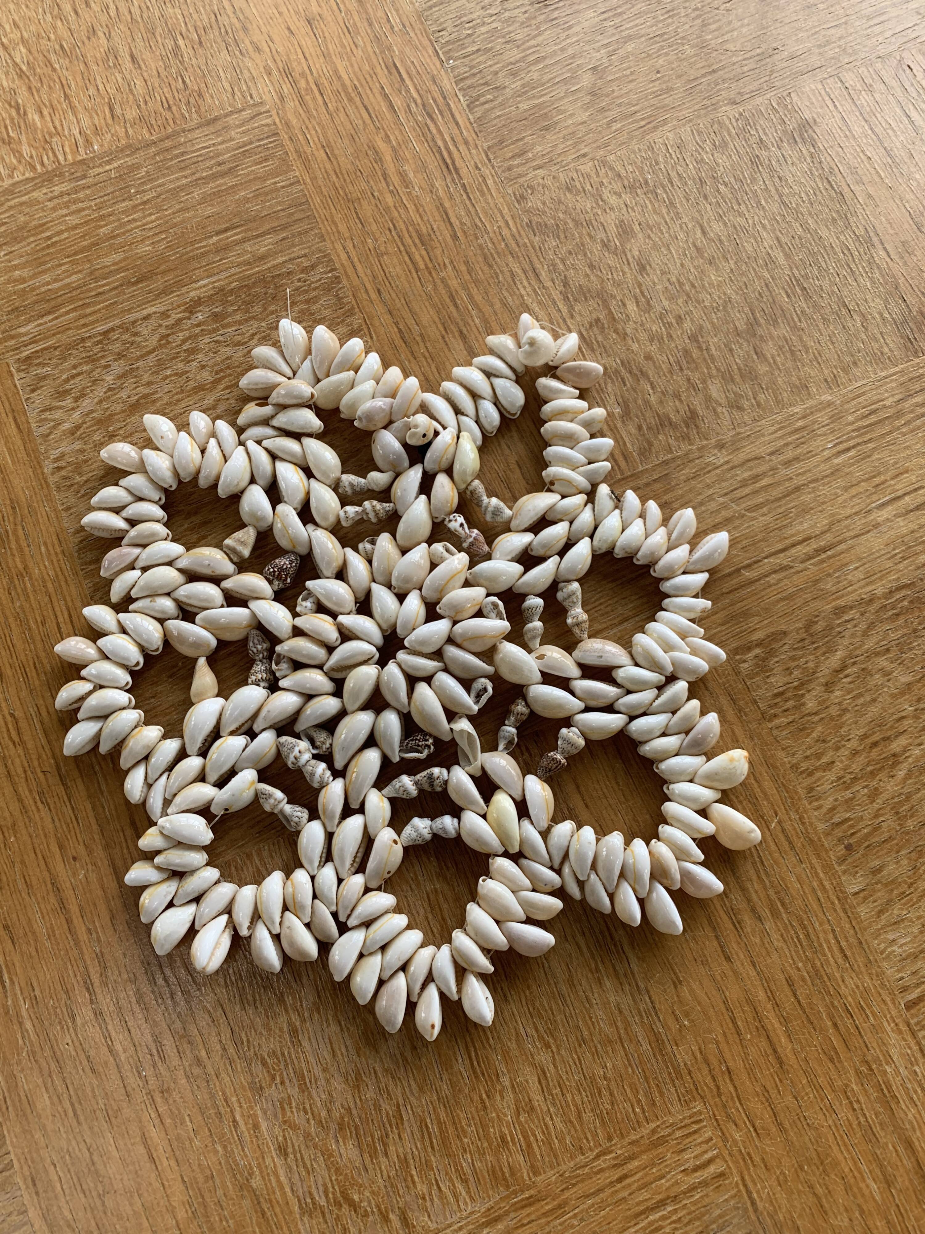 Vintage shell underside floral pattern