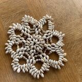 Vintage shell underside floral pattern