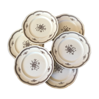 Set of 6 dinner plates Gefle Sweden model Anglo