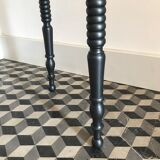 Wooden and black side table