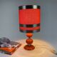 Table lamp metal and orange fabric 70