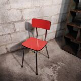 Chair in pink red formica 1960
