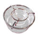 Glass and chrome caviar cup