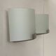 Pair of vintage wall lights, metal and frosted glass, France, 1970