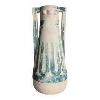 Denbac amphora vase by René Denert / 50s / French ceramics / artisanal work / Mid-Century / France / 20th century