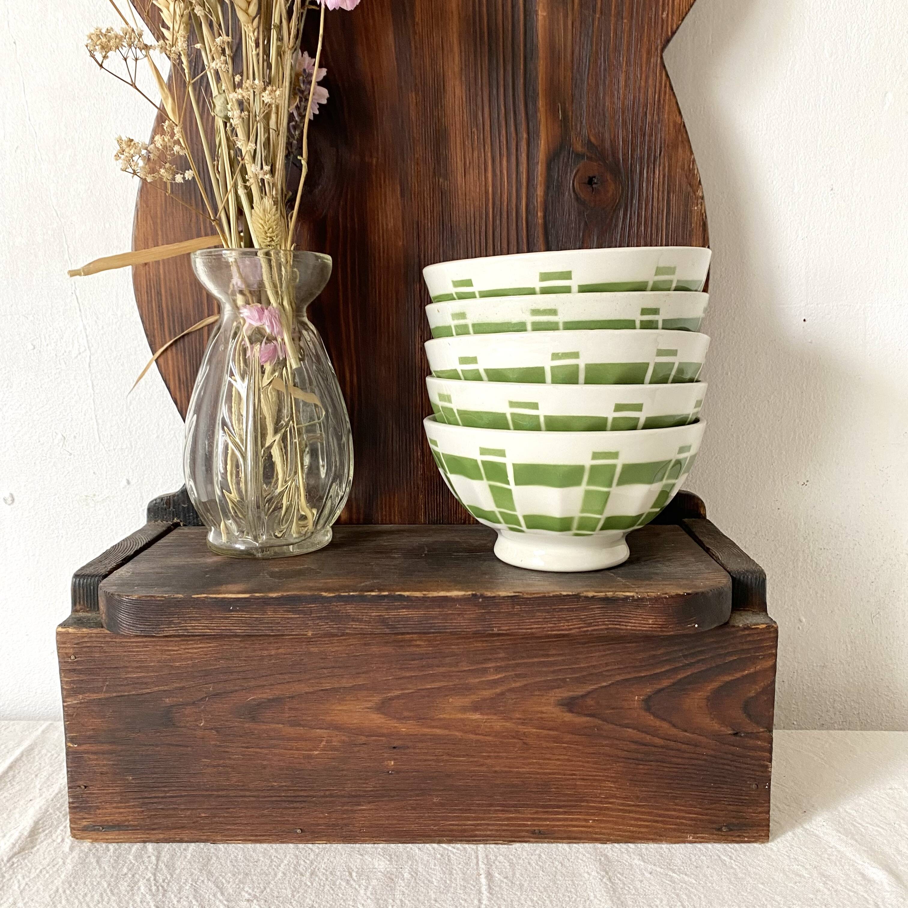 Old faceted bowls