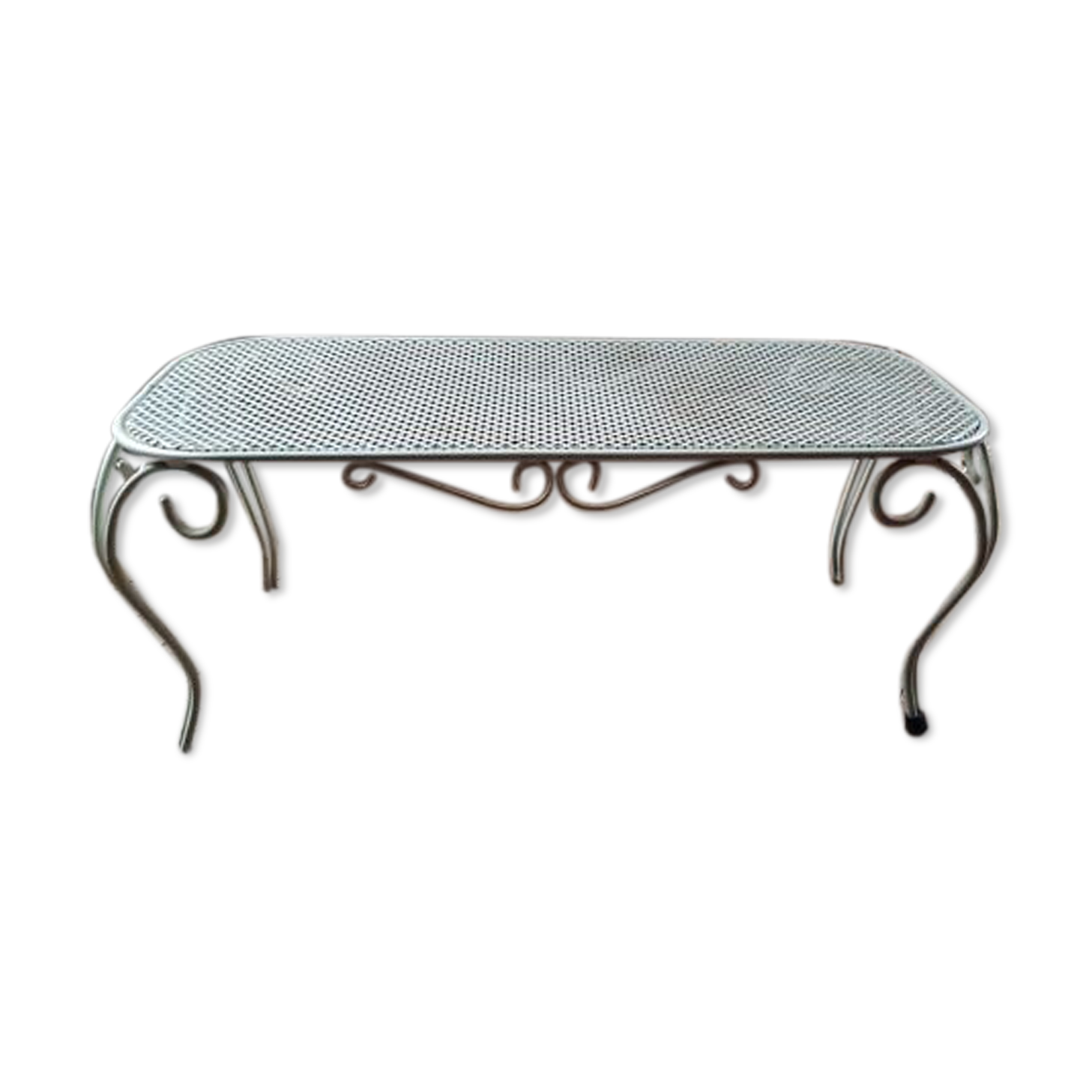 Garden forged iron coffee table