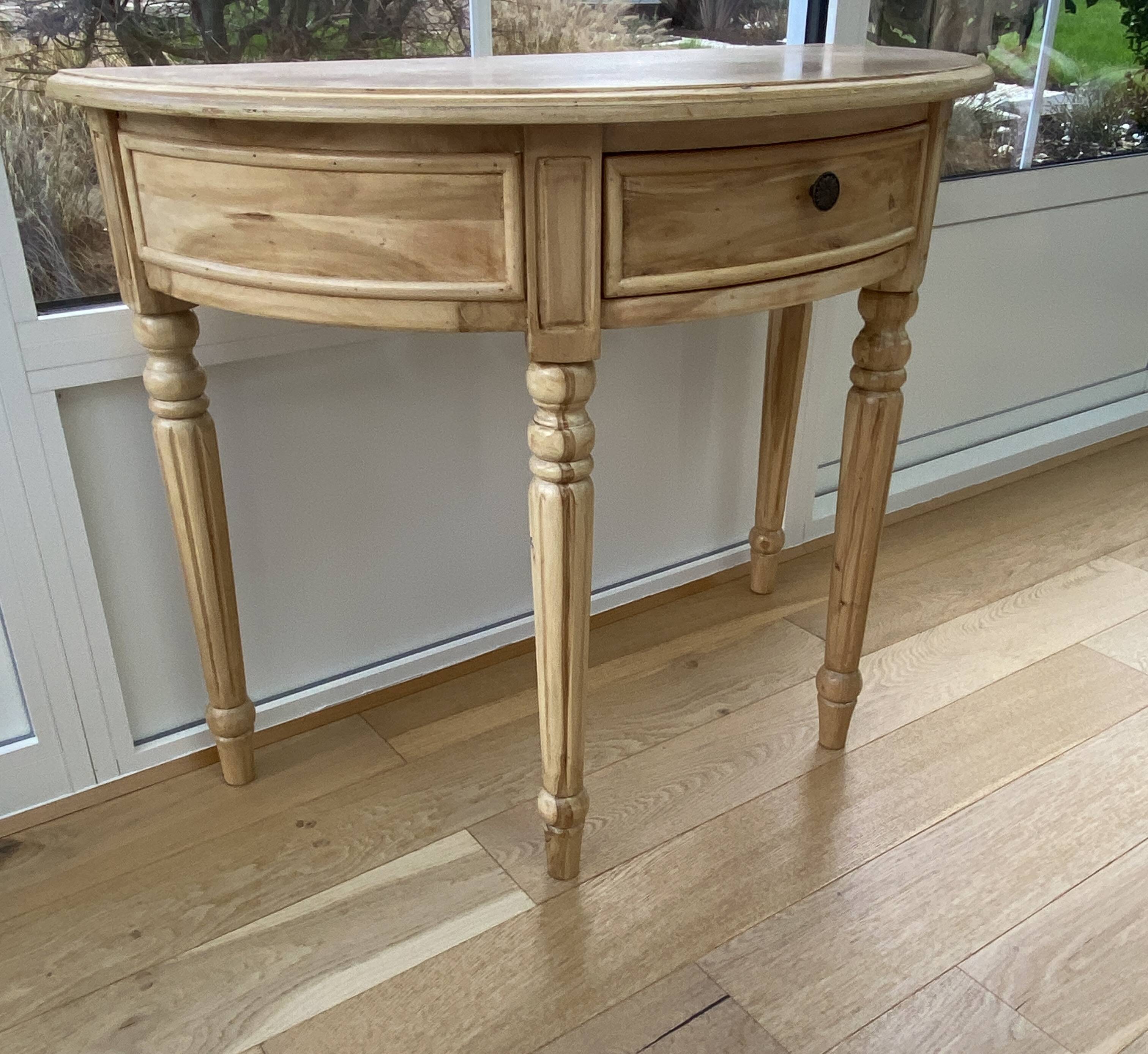 Console entree demi-lune