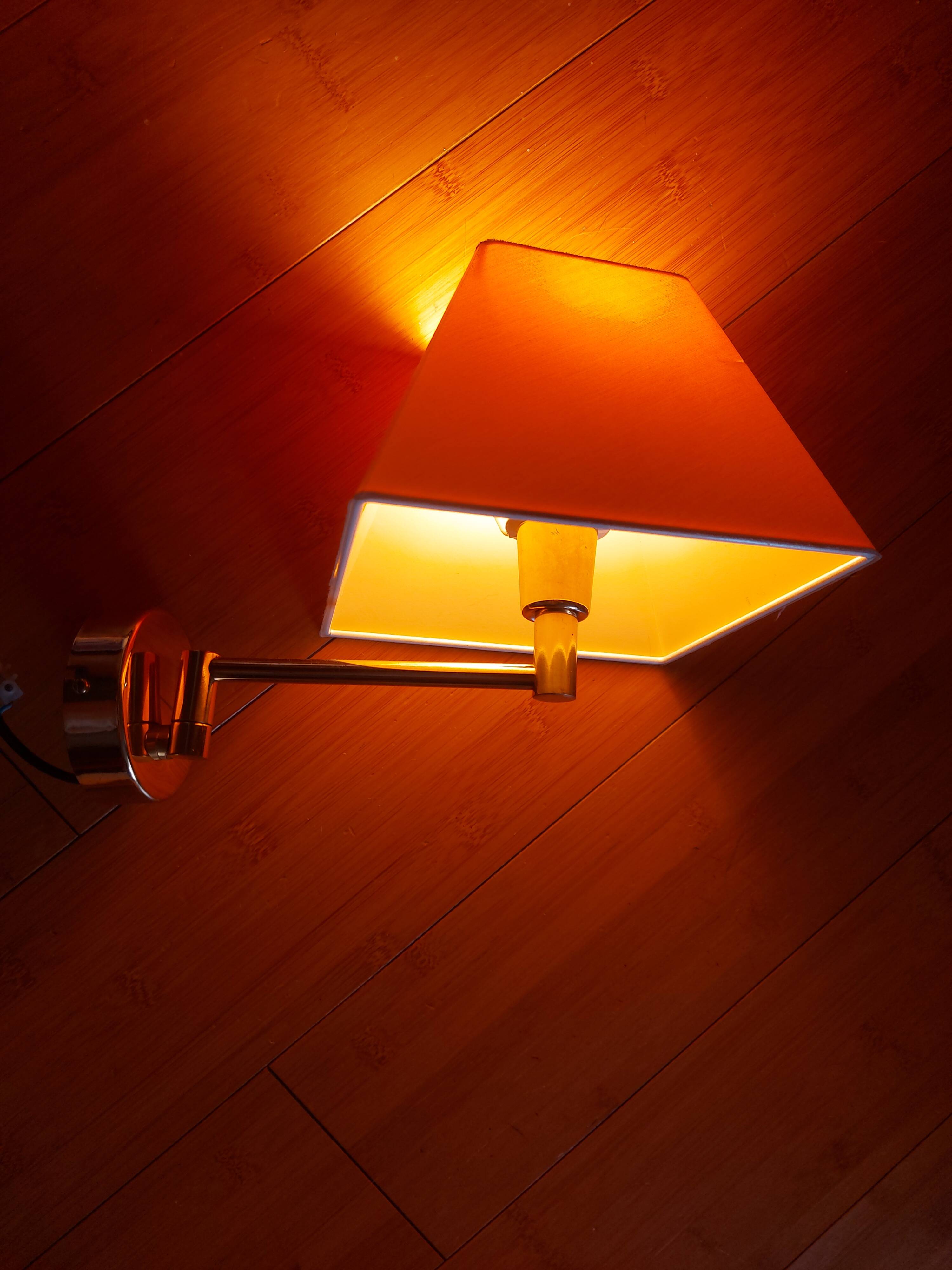 TWO BRASS WALL LIGHTS