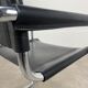 Black and chrome leather cantilever armchair