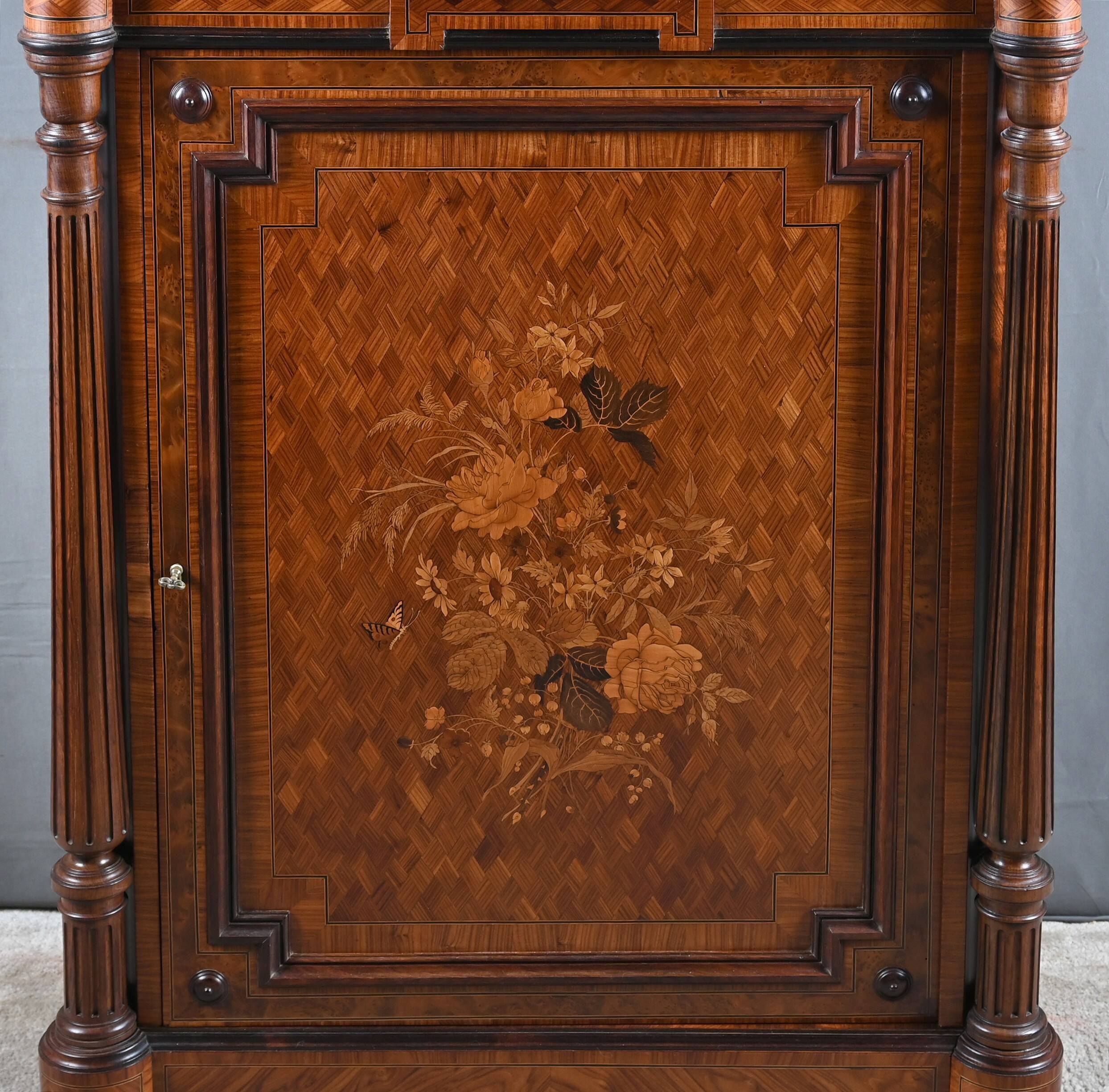 Support Furniture in Precious Wood Marquetry, Napoleon III period – Milie