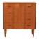 Scandinavian teak chest of drawers with sculpted recessed pulls