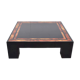 Vintage burl wooden coffee table, 1980s
