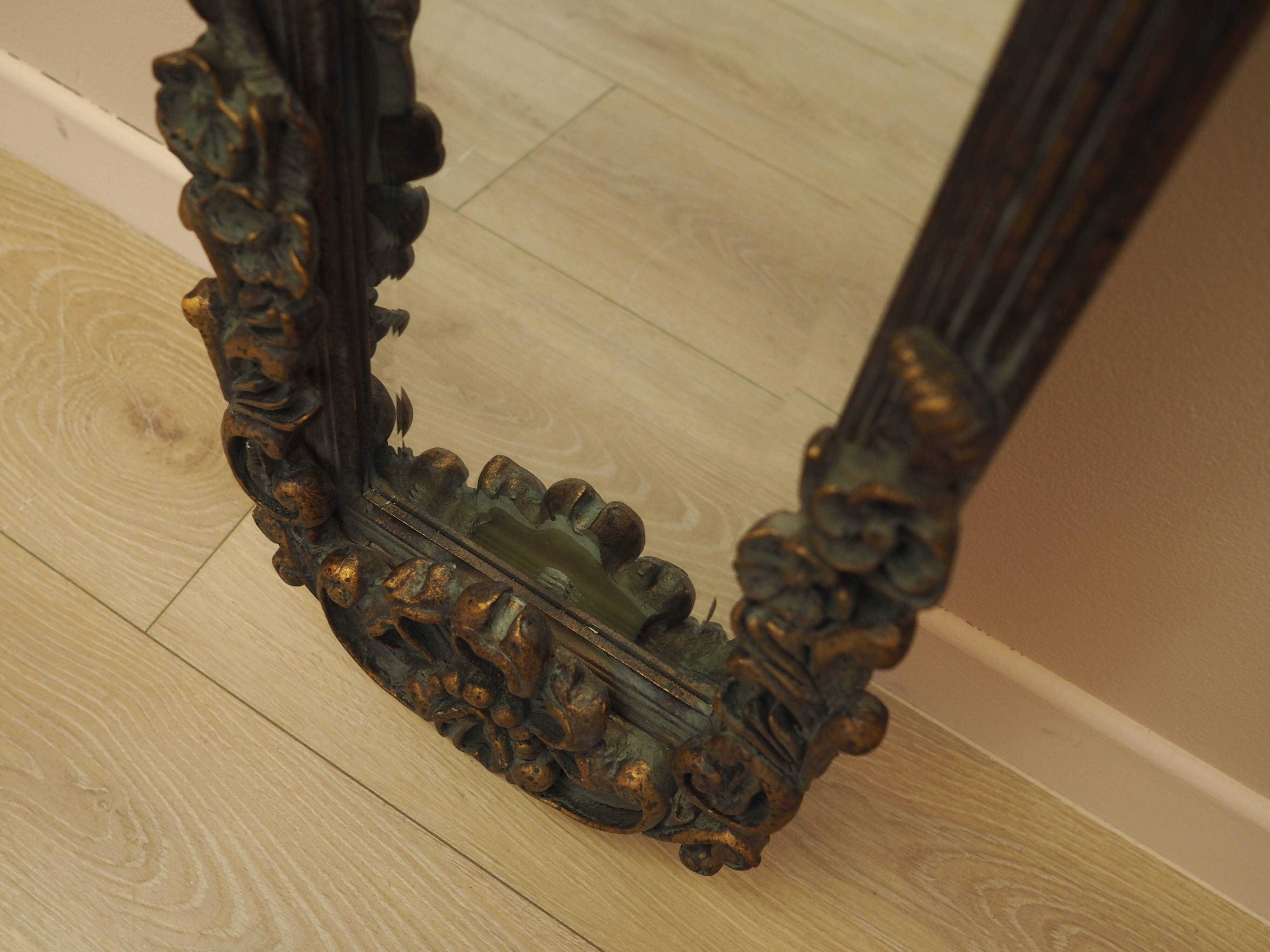 Mirror in a wooden frame, Italian design, 1960s, manufactured in Italy