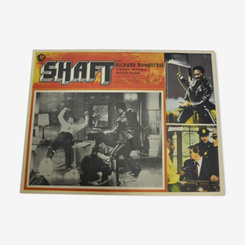 Affiche de cinéma mexicaine "lobby card" Shaft Blaxploitation 70's