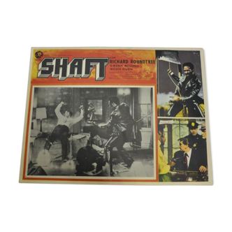 Affiche de cinéma mexicaine "lobby card" Shaft Blaxploitation 70's