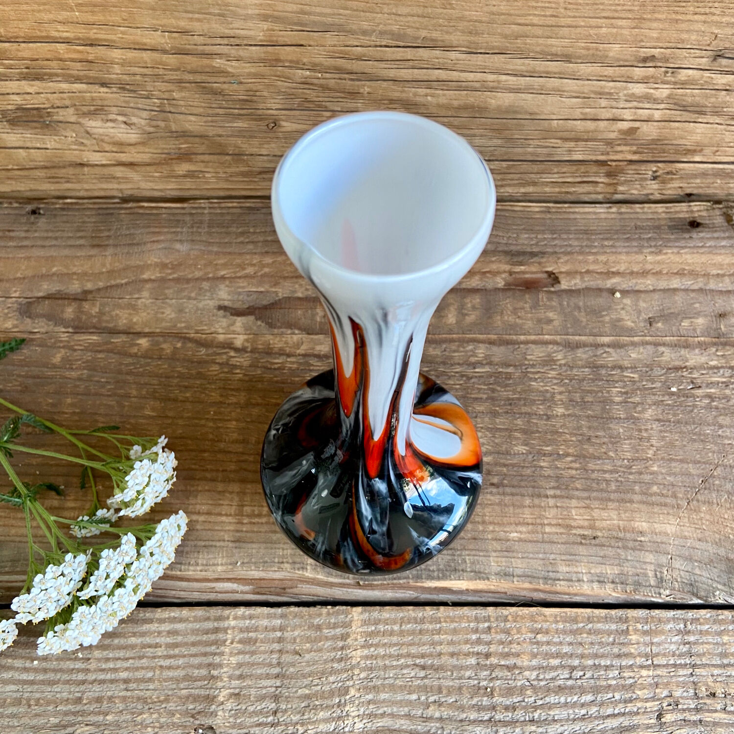 Opaque glass vase