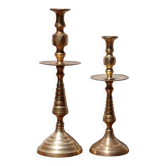pair of vintage bronze candlesticks from the 1940s