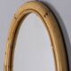 Vintage 1960s Italian design oval bamboo wall mirror