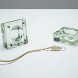 Small cubosfera glass lamp circa 1990