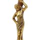 Vintage Table Lamp Female Figure Brass and Onyx Marble