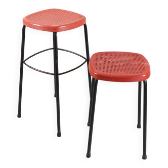 Pair of vintage grosfillex stools