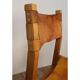 Chaise vintage Maison Regain en orme et cuir 1970