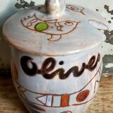 Pot en céramique de Marie-Christine Treinen Vallauris années 50