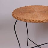 Table en rotin tressé